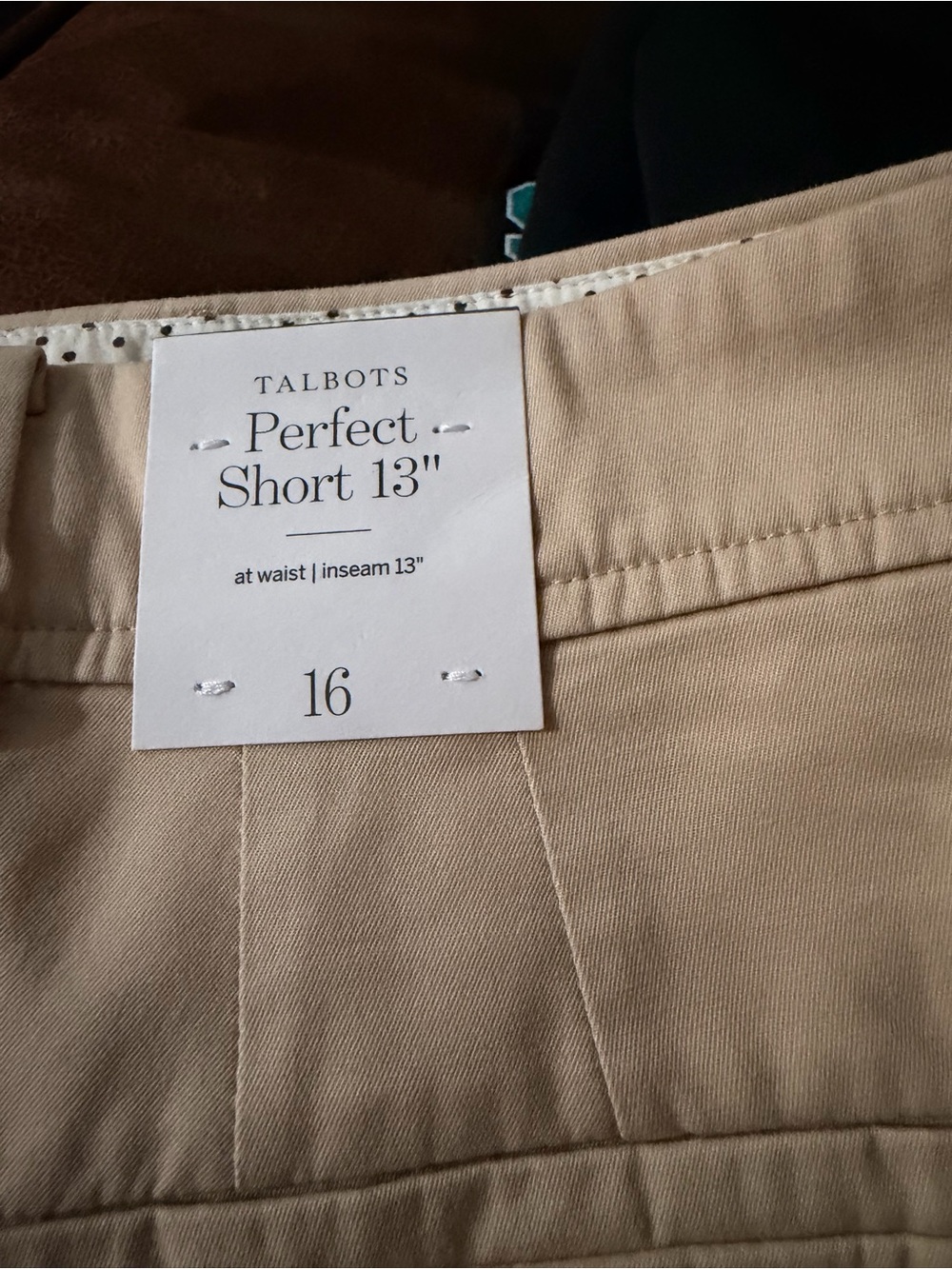 Talbots Khaki Casual Shorts - Neutral Tan